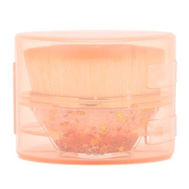 Imagem de Pincel de base de fibra sintética pincéis de maquiagem de base profissional pincel de maquiagem com caixa de armazenamento para base líquida creme (55# champanhe ouro líquido)