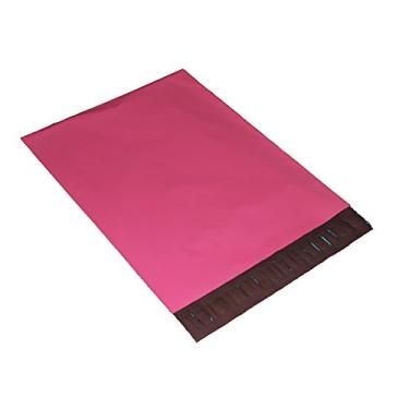 Imagem de 100 envelopes para envio de envelopes de poliéster rosa quente 12,7 cm x 17,7 cm da ValueMailers
