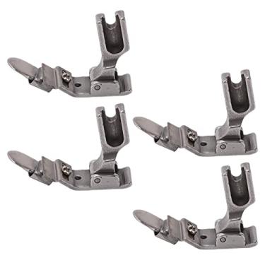 Imagem de 4 Peças Calcador de Bainha Rolado Calcador de Bainha Calcador de Máquina de Costura Conjunto de Calcador para a Maioria das Máquinas de Costura Industriais de Cama Plana de Agulha única