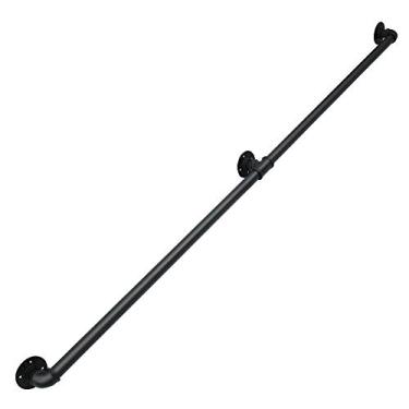 Imagem de AB1 Corredor Passagem Escada Alça de Corrimão Escada Corrimão Trilho de Apoio de Parede Trilhos Preto AB1 (um, cinco)