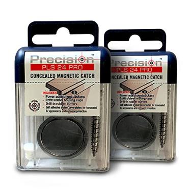 Imagem de Precision Lock PLS 24 PRO Fecho magnético oculto para portas leves a pesadas com espessura maior que 30 mm (1,18"), pacote com 2