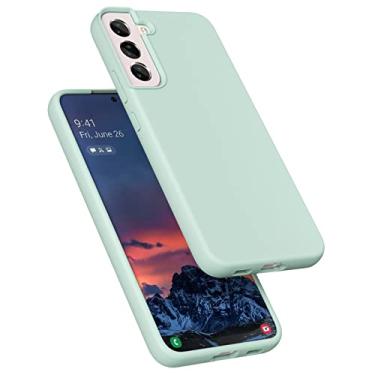 Imagem de E Segoi Capa para Samsung Galaxy S22+ / S22 Plus, capa de borracha de gel de silicone líquido à prova de choque, forro de pano de microfibra macio compatível com Galaxy S22+ Plus 5G de 6,7 polegadas (menta)