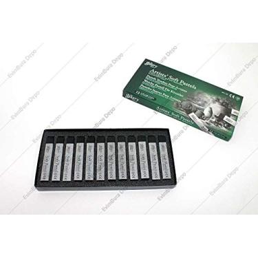 Imagem de Mungyo Gallery Soft Pastel Squares caixa de papelão conjunto de 12 - preto carvão