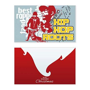Imagem de Cultura Menino Hip Hop Padrão Graffiti Rua Feriado Feliz Natal Cartão de Parabéns Mensagem de Carta de Natal