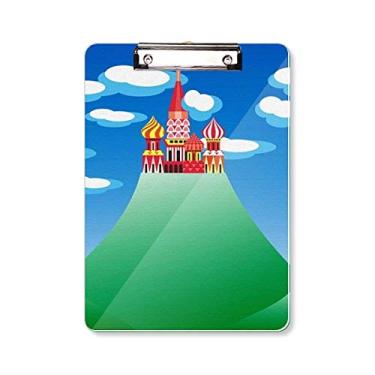 Imagem de Placa de suporte para bloco de notas A4 Chinese French Mountain Cloud Castle