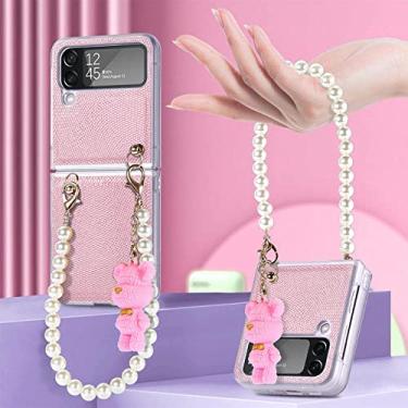 Imagem de Capa de celular sem impressão digital para Samsung Galaxy Z Flip 4 5G Flip4 Capa à prova de choque à prova de choque para Samsung Z Flip4, rosa, para Samsung Z Flip 4