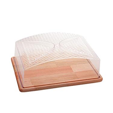 Imagem de BOLEIRA DE MADEIRA COM TAMPA LIPTUS 38x28x16cm