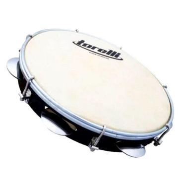 Imagem de Pandeiro Torelli Tp300 Pele Animal 10 Couro Aro Aço