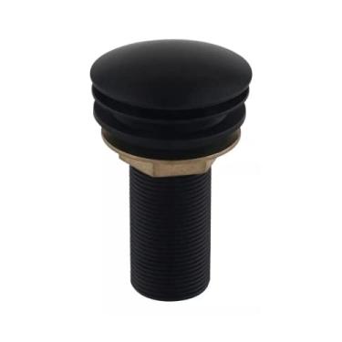 Imagem de Válvula Ralo Click Para Lavatório Preto Fosco Diâmetro 2,9cm