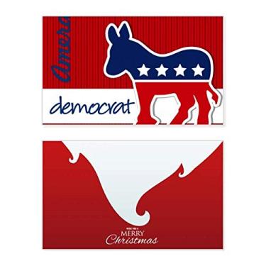 Imagem de Emblema America Burro Democrata, feriado, feriado, cartão de felicitações, mensagem de Natal