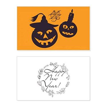 Imagem de Dia das Bruxas, abóboras, velas, teias de aranha, festival, ano novo, cartão de felicitações, mensagem de abençoar presente