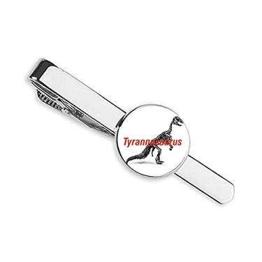 Imagem de Gravata em forma de corpo Tiranossauro Rex, esqueleto e prendedor de gravata em barra, presente para homem de negócios