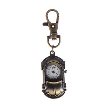 Imagem de 1 Unidade Relógio De Bolso Do Carro Pequeno Relógio Eletrônico Relógio De Bolso Steampunk Chaveiro De Carro Relógio De Bolso Chaveiro Titânio Mochila Homem e Mulher Vintage