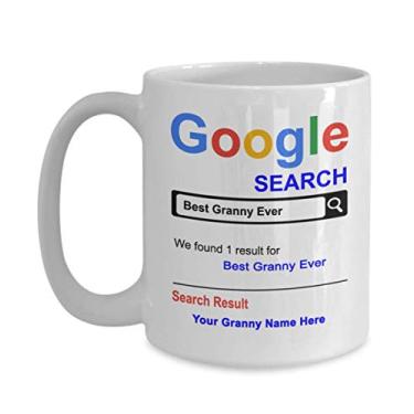 Imagem de SpreadPassion Caneca de café personalizada da vovó - Caneca de café de 425 g