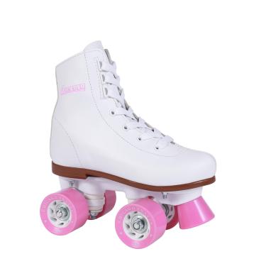 Imagem de Chicago Skates Patins clássicos para meninas – Quadriciclos brancos – Tamanho juvenil 4 (CRS190004)