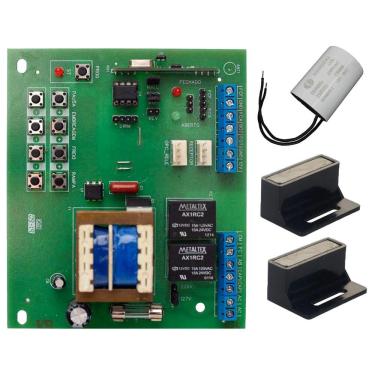 Imagem de Central Placa Sensor Hall Compatível Rossi N Kxh30fs Suporte com Imãs Capacitor Partida 25uf 127v
