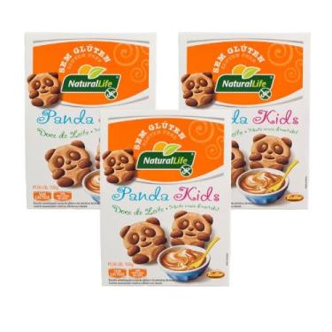 Imagem de KIT 3 Unidades Biscoito Panda Kids Doce de Leite Sem Glúten Sem Lactose 100g - Natural Life