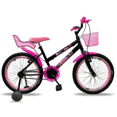 Imagem de Bicicleta Infantil Feminina Aro 20 Cadeirinha De Boneca - Rossi Bikes