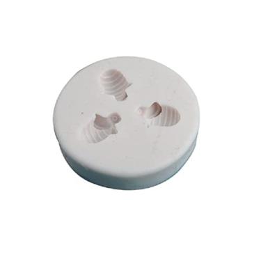 Imagem de Molde de fondant de abelha pequena de 3/7 cavidades de chocolate em forma de molde de silicone para assar artesanato de açúcar-molde de fondant moldes de silicone para decoração de bolo para assar em resina