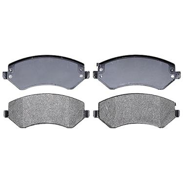 Imagem de ACDelco Conjunto de pastilhas de freio a disco dianteiro semi-metálico prata 14D856M com sensor de desgaste