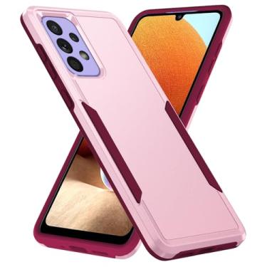 Imagem de LXURY Capa à prova de choque para Samsung Galaxy S23 Ultra/S23 Plus/S23, capa de PC antiarranhões de grau militar com proteção de câmera de tela, capa robusta, rosa, S23 de 6,1 polegadas