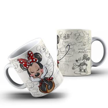 Imagem de "Caneca Mickey Amigos: 325ml de Pura Magia em Cerâmica Importada, com Brilho e Detalhes Incríveis!" (Minnie)