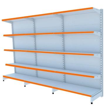 Imagem de Gondola Parede 170 Fit Ate 3 Metros Branco 15 Bandeja Pe Lar