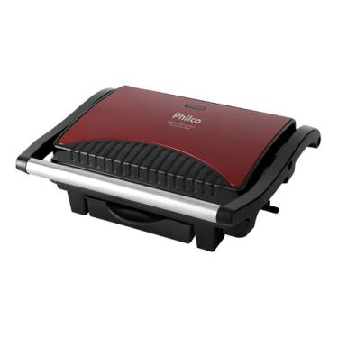 Imagem de Sanduicheira E Grill Press Inox Philco Vermelha 1200w 056701018/2018PC