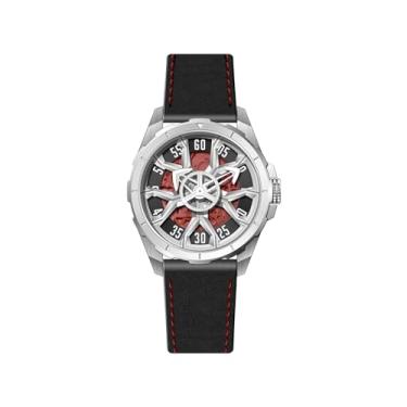 Imagem de OBLVLO designer masculino esqueleto dial pulseira de couro relógio automático gent 316l aço luminoso à prova dwaterproof água mecânico clássico relógio de pulso CAM (CAM-YBB)
