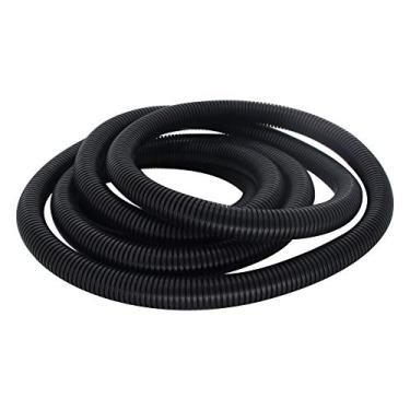 Imagem de Bettomshin 1 peça de tubo corrugado ID de 16,4 pés de comprimento de 0,91 polegadas, conduíte de arame, tubo de fole flexível não dividido polipropileno polipropileno para lagoa capa de cabo de ar condicionado líquido manga preta