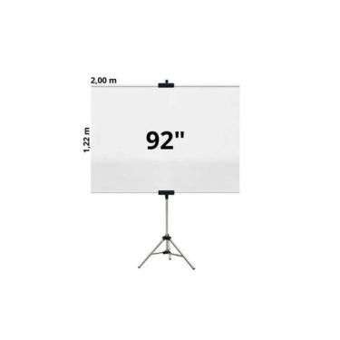 Imagem de Tela Telão 100 Polegadas Lona Projeção Projetor Datashow