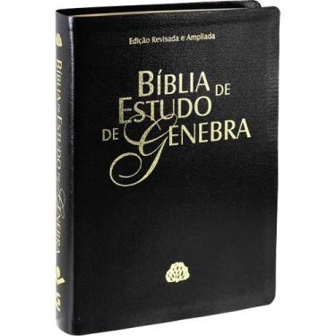 Imagem de Livro - Bíblia De Estudo De Genebra - Couro Bonded Preto