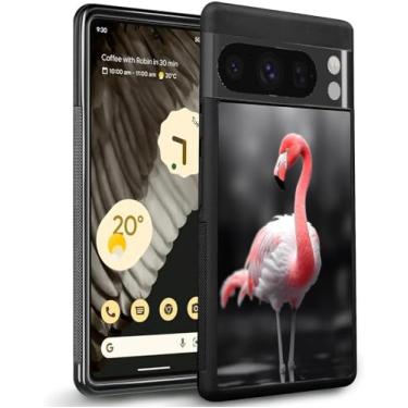 Imagem de Capa de telefone para Google Pixel 8 8 Pro 7 7 Pro 6 6a 6 Pro 5 5a 4 4a 4XL 3 3 XL 2 2 XL 4G/5G com design Flamingo-aa472 moldura preta de borracha fina à prova de choque/948 (Color : Flamingoaa474)