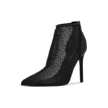 Imagem de NINE WEST Ankle Boots e Botas Femininas, Malha preta, 6.5