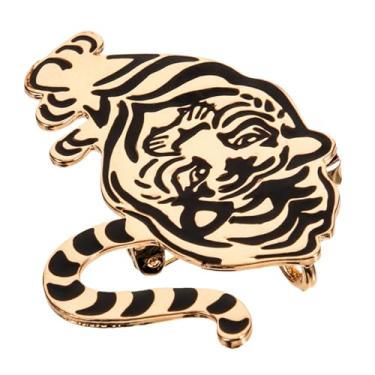 Imagem de VALICLUD 2 Peças buquê the ritual o ritual alfinete de lapela esmaltado broche terno delicado emblemas de design de tigre alfinete de peito em forma de tigre animal distintivo roupas PIN