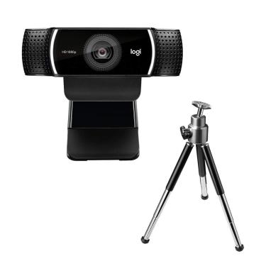 Imagem de Webcam Full Hd Pro Stream Microfone Embutido C922 Logitech c/ Tripé