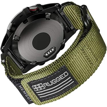 Imagem de Compatível com pulseira de relógio Garmin, pulseira esportiva de nylon super resistente com design de laço tecido, para fthree_browse-bin) nix/Forerunner/Vivoactive/Approach/MARQ/quatix/D2 Series