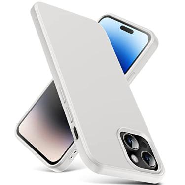 Imagem de YSLBWLE Capa para iPhone 14 Plus, capa fina de silicone líquido, à prova de choque, capa fina para iPhone 14 Plus, capa protetora de câmera de corpo inteiro - bege 2-IP14 Plus-04