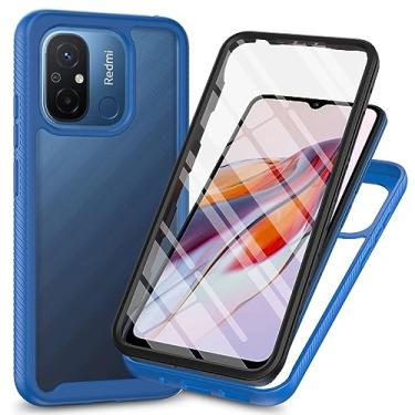 Imagem de Elubugod Capa compatível com Xiaomi Redmi 12C, compatível com Xiaomi Poco C55, capa de telefone com protetor de tela compatível com Xiaomi Redmi 11A 4G 22120RN86C 22120RN86G capa azul