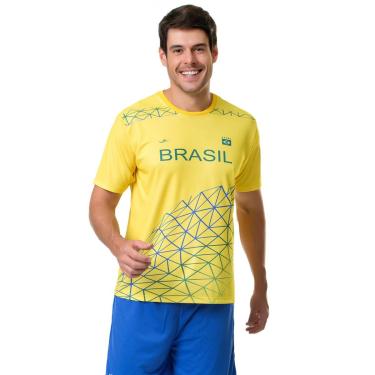 Imagem de Camiseta Elite Brasil Letter Masculino - Amarelo e Verde-Feminino