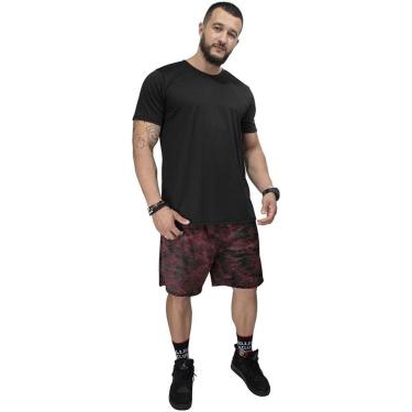 Imagem de Kit Bermuda e Camiseta Sport Vista Rock Liso Preto e Textura-Masculino