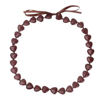 Imagem de Pingyongchang Colar de formatura Kukui Nut Leis colar de acrílico grosso havaiano Leis com laço de fita, acessórios de festa de formatura de faculdade para mulheres e homens, presente de formatura,