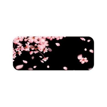 Imagem de Mouse Pad Gamer Flôr de Cerejeira Sakura Cherry Blossom Anime Extra Grande 90x40 costurado (Preto)