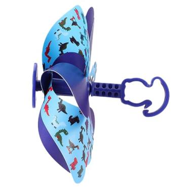 Imagem de Fancyes Crianças bicicleta moinho de vento flor única pinwheel scooter brinquedo decoração acessório para carrinho de criança a maioria das bicicletas, Dinossauro de pólo curto