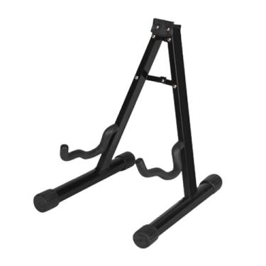 Imagem de Generic Suporte de guitarra para instrumento musical, estrutura universal, pés de borracha, suporte para guitarra, antiderrapante para bandolim e violino, preto