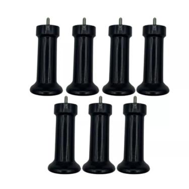 Imagem de Kit 7 Pés Fixos Para Cama Box ou Baú Casal Preto