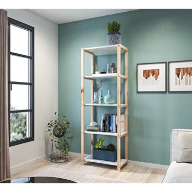 Imagem de Estante para Livros e Decoração em Madeira com 5 Prateleiras em Mdp