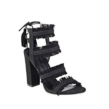 Imagem de GUESS Sandália social feminina Econi, Preto, 6.5