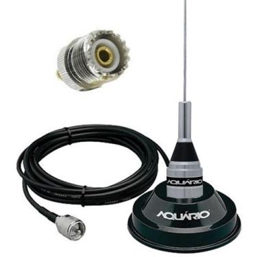 Imagem de Antena Móvel 1/4 Vhf 50cm 200w M-300c Suporte Magnético Imã Com Cabo 4