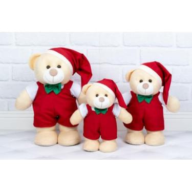 Imagem de CONJUNTO DE URSOS AMORE PELUCIA NATALINA (Macacão Padrão)